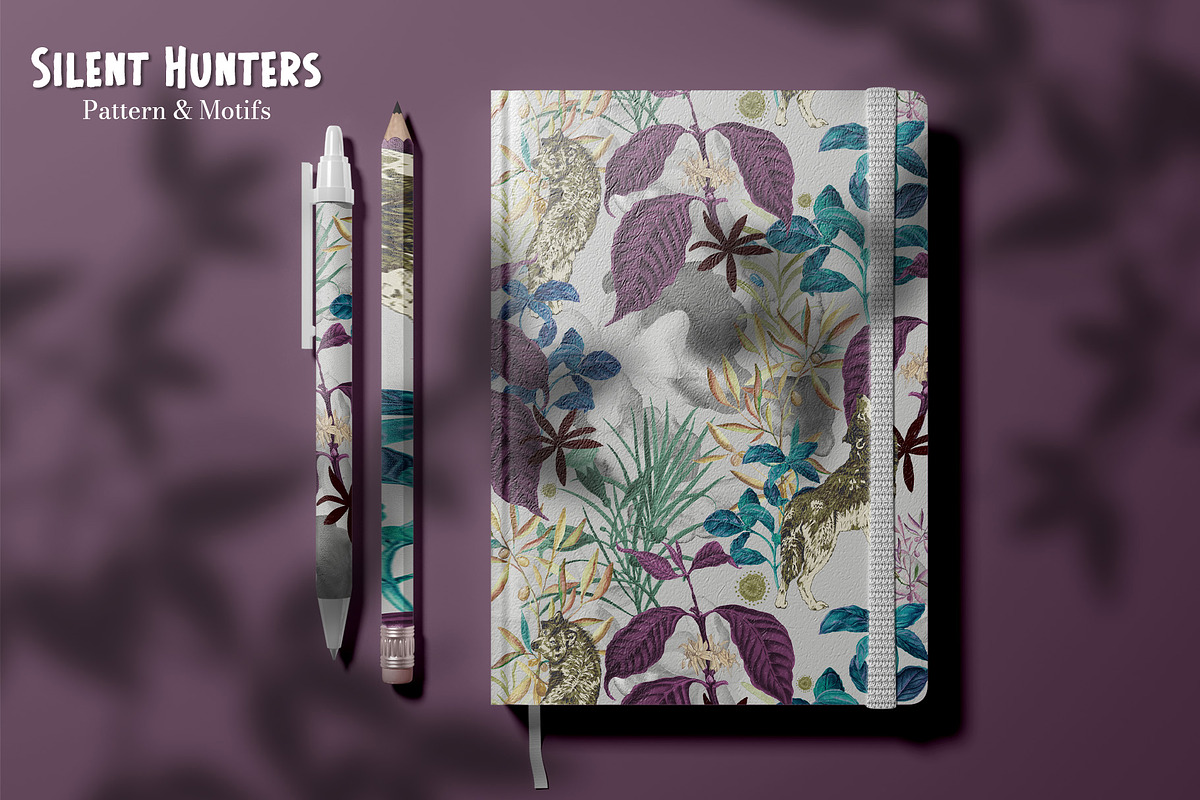 Silent Hunters Pattern & Motifs, a Pattern Graphic by GND ART STUDIO (Photo 3 of 8)
