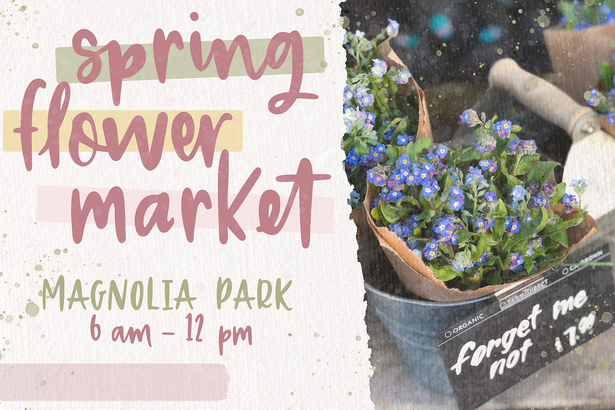 Farmer's Market Hand Lettered Font, a Font by Dansie Design (Photo 3 of 6)