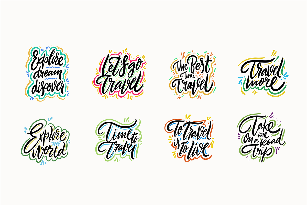Travel Lettering & Adventure Quotes, a Decorative Illustration by Oktyabr (Photo 3 of 4)