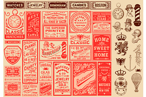 Vintage Set Of Ads Layouts