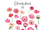 Spring floral watercolor Pinki, a Decorative Illustration by Julia Bogdan (Thumbnail 6 of 9)