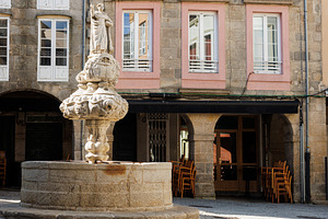 Baroque Stone Fountain of San Vicente, Praza do Campo, Lugo, Spa, an Architecture Photo by Bepslabor