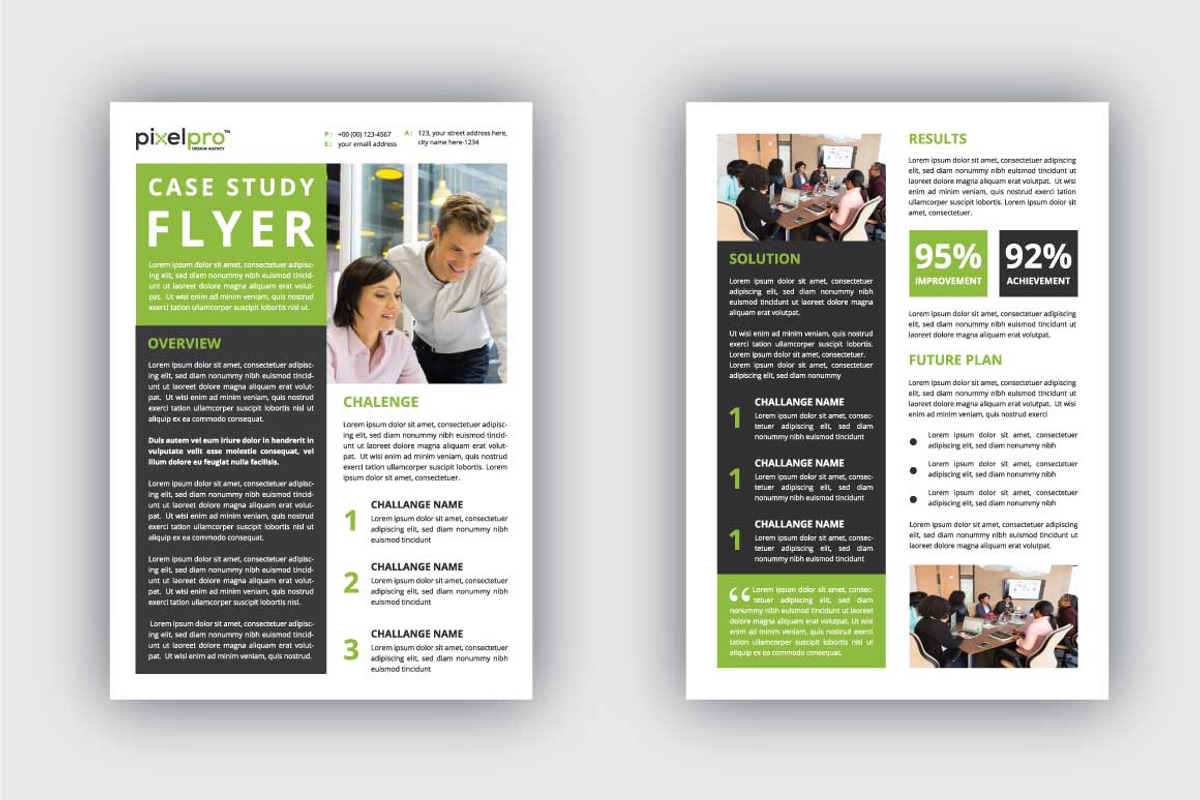 Case Study Flyer Design Template, a Flyer Template by Pixel Pro (Photo 3 of 4)