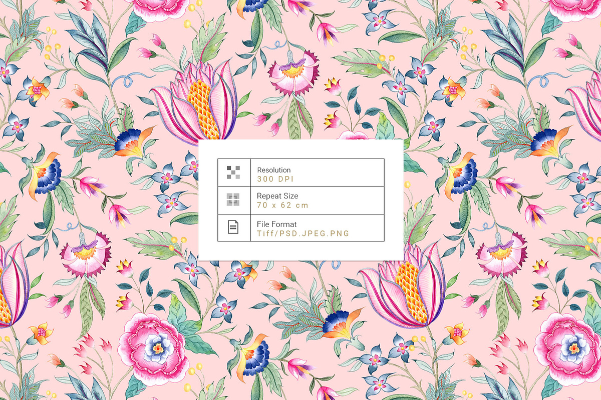 Chintz Indien Watercolour Floral, a Pattern Graphic by TSTUDIO (Photo 4 of 15)