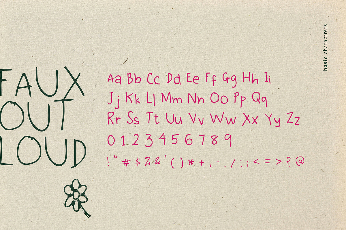 Faux Out Loud Playful Handwritten, a Handwritten Font by Perplexitics (Photo 9 of 10)