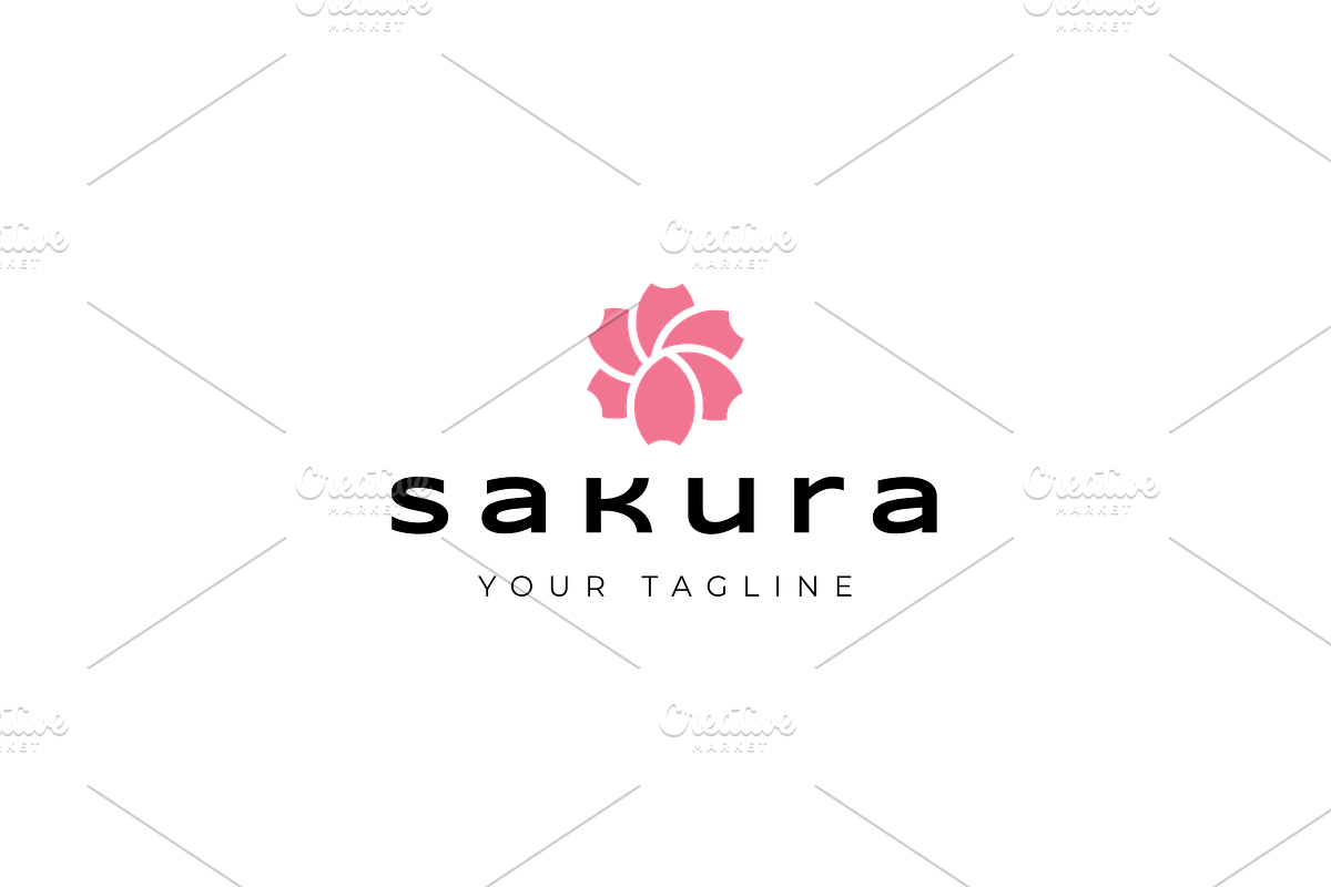 Sakura icon template illustration, a Branding & Logo Template by Dyn Studio (Photo 2 of 2)