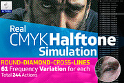 Real CMYK Halftone Simulator Actions, an Action Add-On by Creative Graphics (Thumbnail 1 of 5)