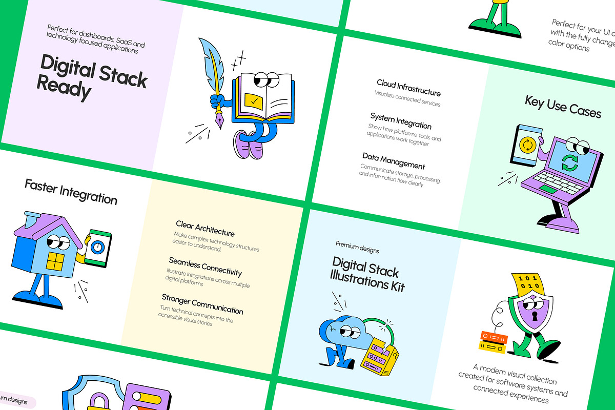 400 The Digital Stack Illustrations, a Technology Illustration by Vectors Market (Photo 5 of 10)