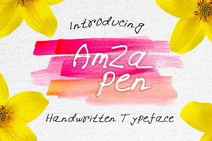 Amza Pen Writing Font Set