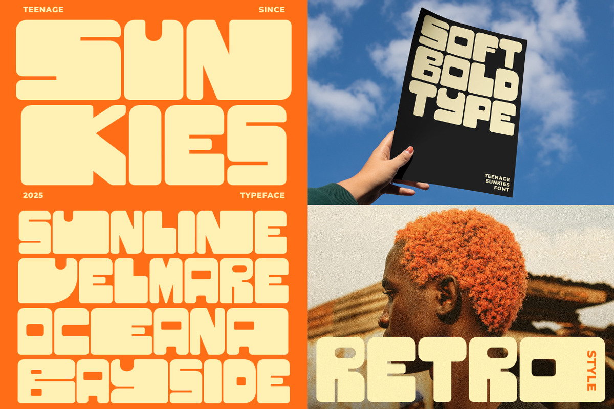 The Suprising Retro Font Bundle, a Sans Serif Font by TeenageFoundry (Photo 2 of 15)