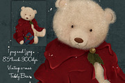 Vintage X-mas Bear clipart, an Animal Illustration by AlenaVlasko stock Market (Thumbnail 1 of 6)