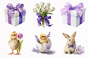Watercolor Easter Clipart, an Illustration by DreamArtGraphic (Thumbnail 3 of 6)