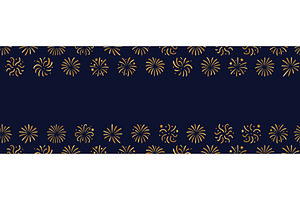 Elegant gold firework border pattern, an Object Illustration by GraphiShop