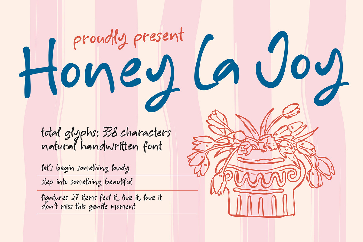 Honey La Joy Natural Handwritten, a Script Font by Letterena Studios Script (Photo 1 of 15)