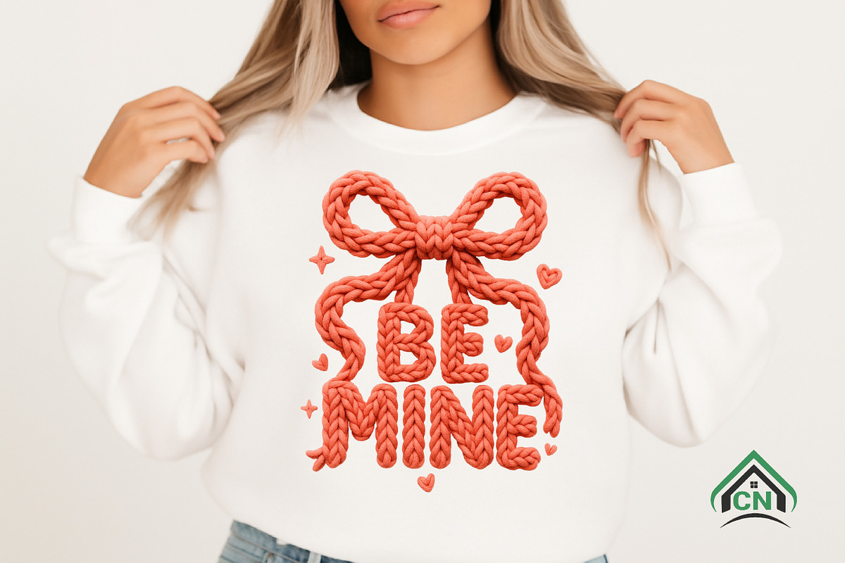Yarn Be Mine Coquette Bow Valentine, an Illustration by Craft Nest (Photo 5 of 7)