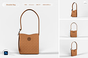 Bleecker Bucket Bag Mockup, a Merchandise Mockup by Claymoon Lab (Thumbnail 1 of 7)