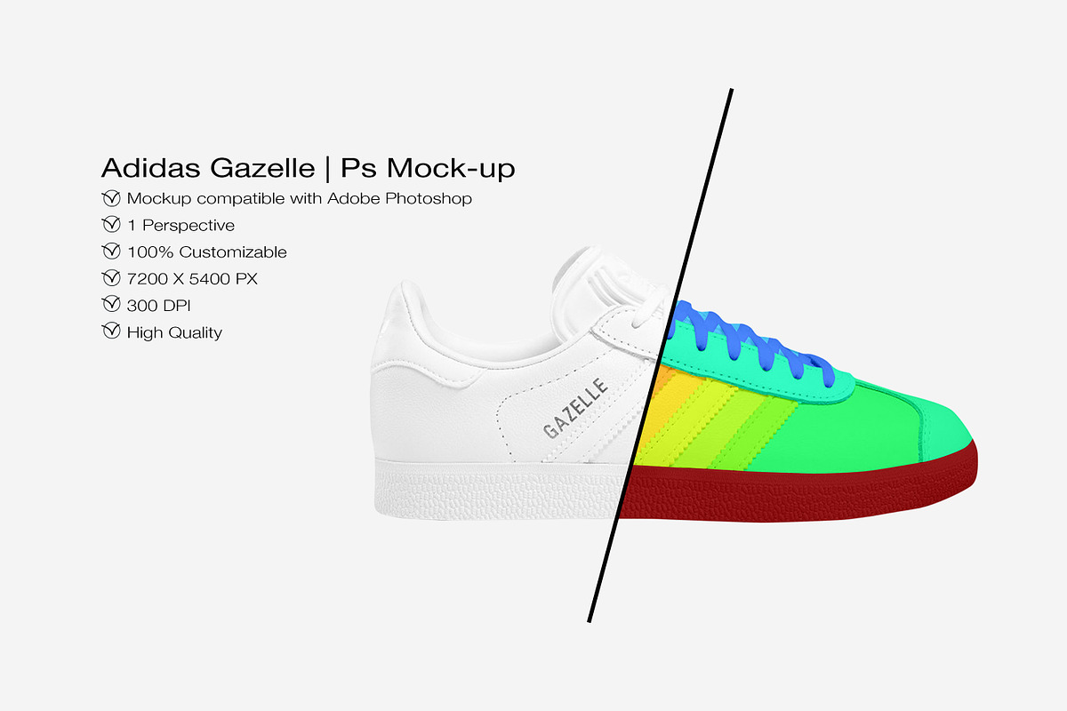 Adidas Gazelle | Photoshop Mockup, a Product Mockup by sophiesconcepts (Photo 1 of 2)