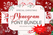 Special Christmas Monogram Bundle, a Script Font by Yoga Letter (Thumbnail 1 of 5)