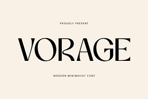 Vorage | Modern Minimalist Typeface, a Serif Font by Mahesans Co
