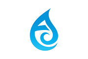 A Water Drop Logo, a Branding & Logo Template by Saba Vector (Thumbnail 1 of 3)