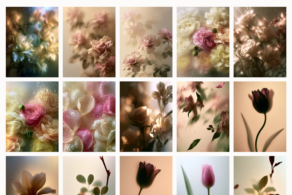 Flowers Under Wet Glass Backgrounds, a Background Graphic by Lana Elanor (Photo 13 of 18)