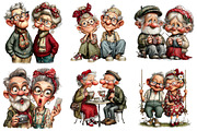 Whimsical Old Man Birthday Clipart, an Illustration by Craft Nest (Thumbnail 3 of 8)