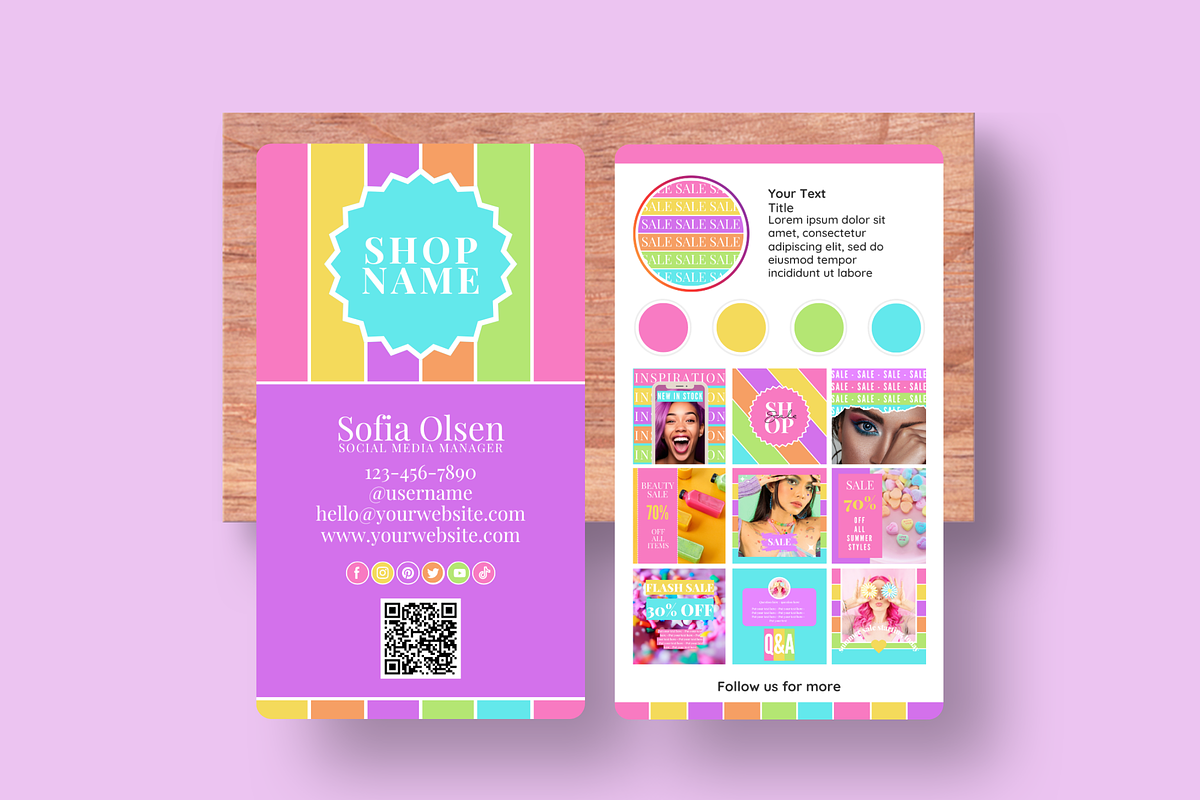 Business Card Template for Business, a Business Card Template by SunshineStudioBoutique (Photo 8 of 10)