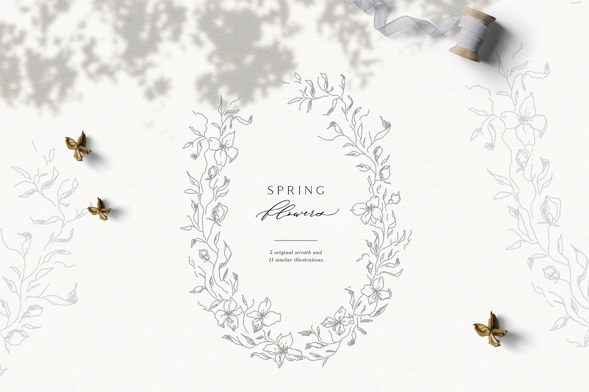 Floral clipart Summer frame png, an Illustration by Summer Nightingale Art (Photo 1 of 5)