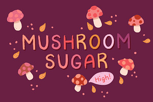 Mushroom Sugar Font & Elements