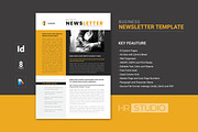 Newsletter Template | Adobe InDesign, a Brochure Template by HR Studio (Thumbnail 1 of 4)