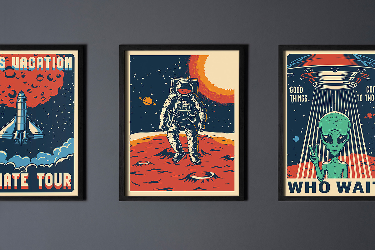 Wall Frame Poster Mockup, a Print Template by Graphicnugget (Photo 7 of 7)