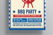 Fourth of July BBQ Party, a Flyer Template by MightyDesign (Thumbnail 3 of 8)