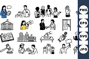 Political Protest Icon Pack, an Illustration by designvectx (Thumbnail 1 of 3)