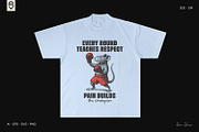 Funny Retro Boxing Rat T-Shirt, an Animal Illustration by shaondesigns (Thumbnail 3 of 4)