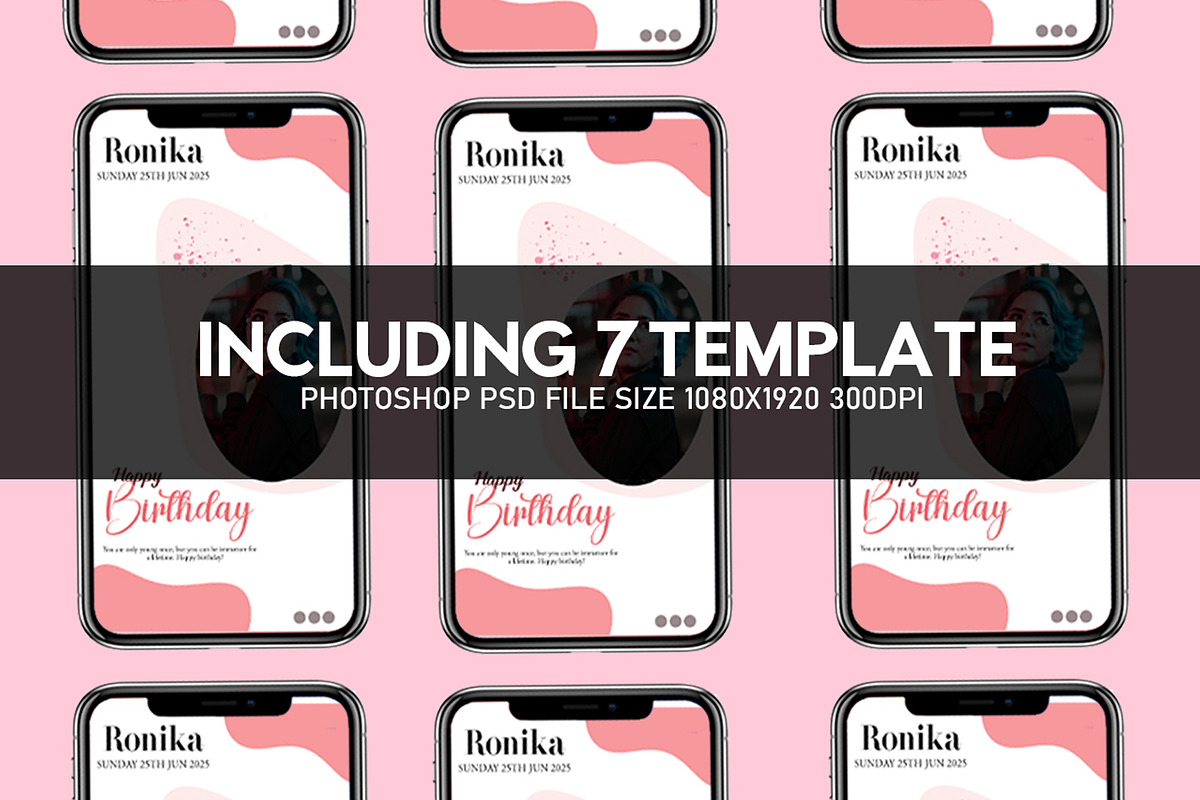 Instagram Stories Templates-Birthday, a Social Media Template by zoomdesigns (Photo 5 of 6)