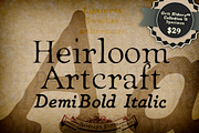 Demi Italic Heirloom Artcraft, a Serif Font by Baseline Fonts (Thumbnail 1 of 4)