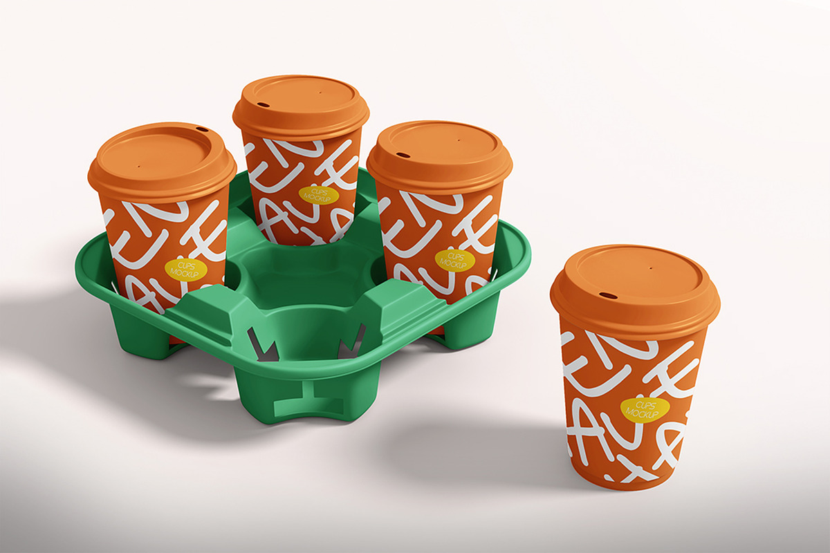 Paper Cups Mockup, a Cups & Container Mockup by Mockupnine