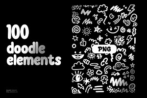 100 PNG Doodles