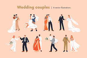 Happy wedding love couples set, a Person Illustration by Good Studio