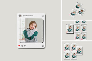 Instagram Post Mockup Set, a Print Template by Difa Design