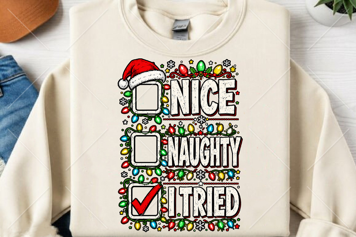 Once Nice Once Naughty Christmas PNG, a Seasonal Illustration by Canvas Craft (Photo 2 of 6)