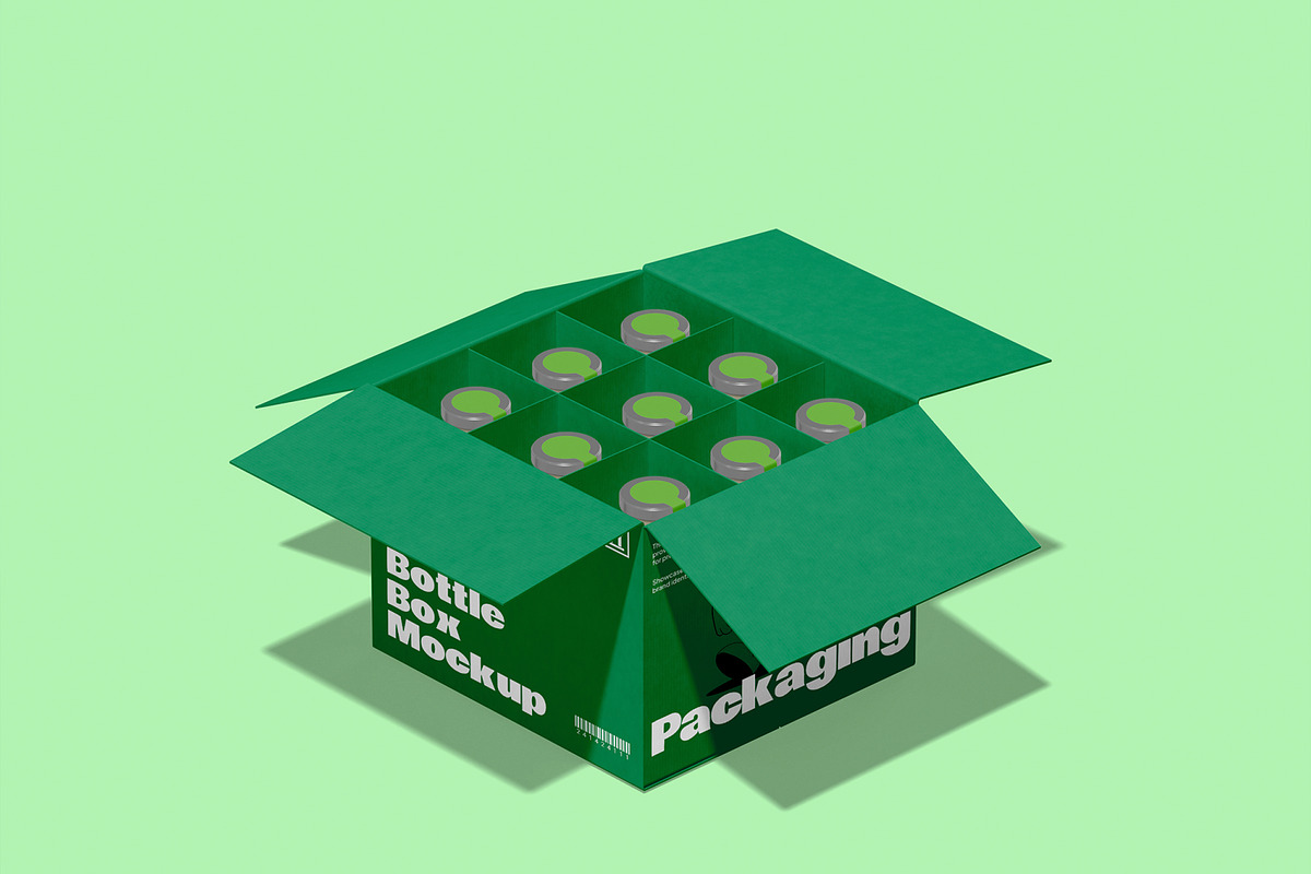 Bottle Packaging Box Mockup, a Packaging Mockup by Unerispace (Photo 5 of 5)