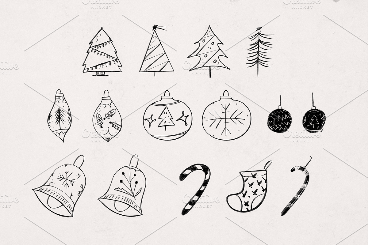 Christmas Doodles and Wallpapers, a Food Illustration by Marinastu (Photo 6 of 10)