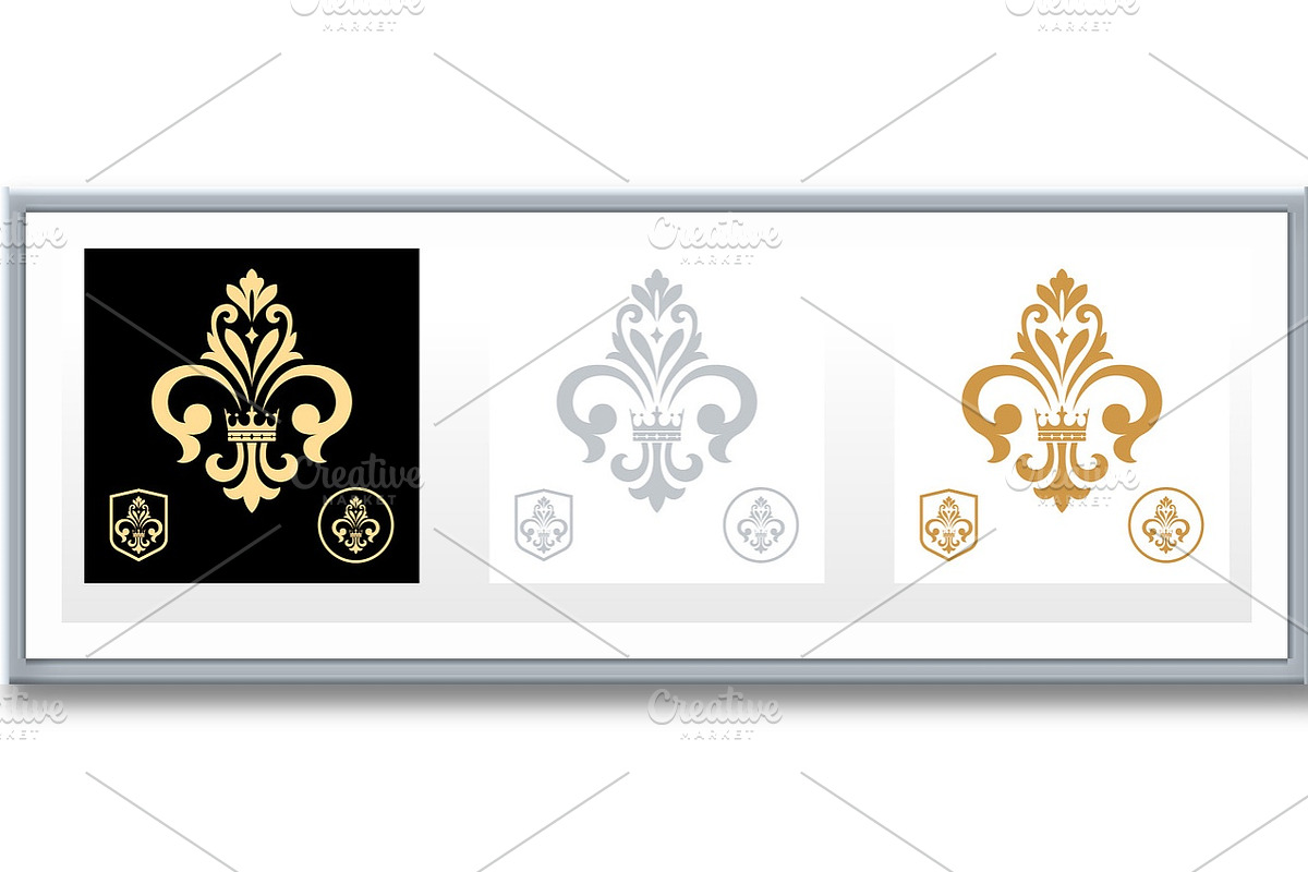 Set of colored royal lily . Heraldic, an Object Graphic by RODINA (Photo 3 of 3)