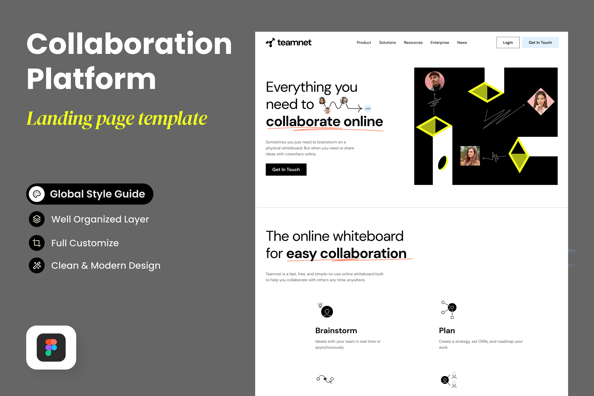 TEAMNET Landing Page Template, a Landing Page Template by SLAB! Design