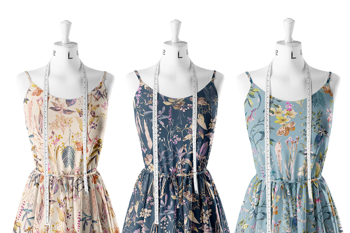 Reverie. Floral pattern, a Pattern Graphic by emeraldthue (Photo 2 of 6)