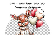 Whimsical Valentine Teddy Bear, an Illustration by one-touch (Thumbnail 11 of 18)