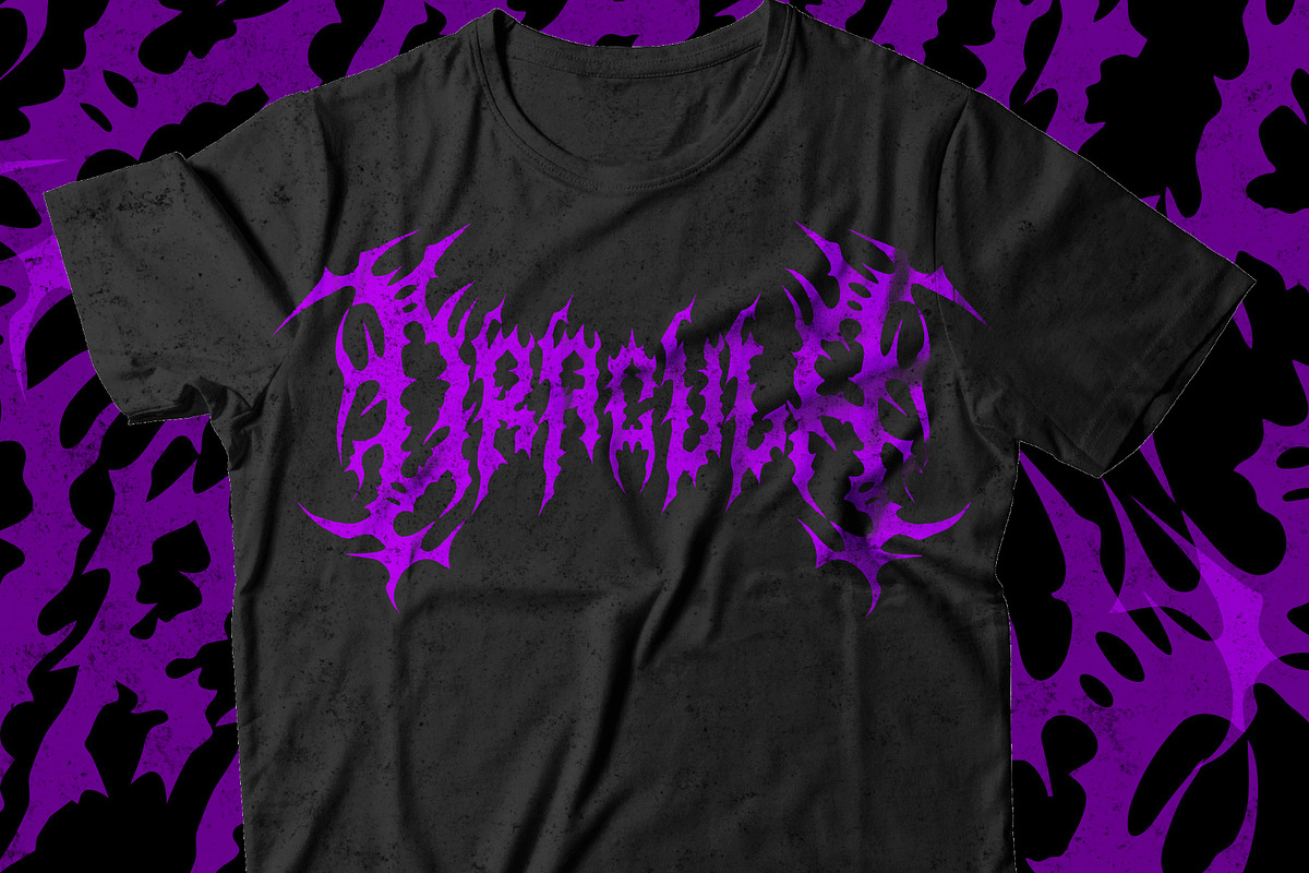 AZAROX DEATH METAL FONT, a Blackletter Font by Fonday Studio (Photo 5 of 9)