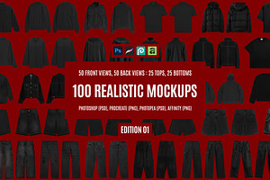 100 Realistic Clothing Mockup