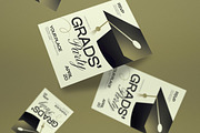Cream Clean Graduation Invitation, an Invitation Template by graphicook (Thumbnail 2 of 3)